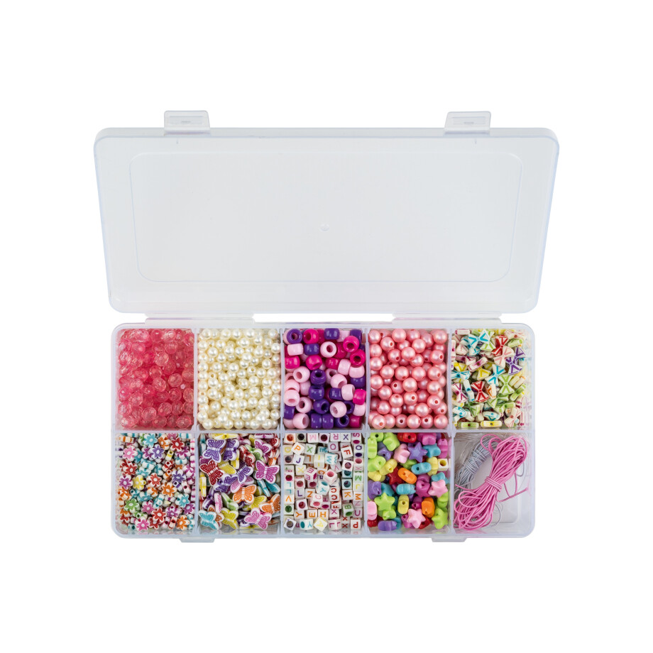 crelando Kralen knutselset (roze) afbeelding 1