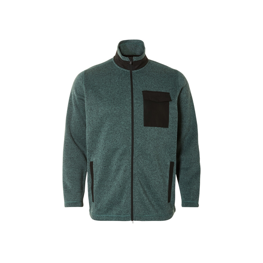 LIVERGY Heren fleecevest - Plus size (Groen, XXL) afbeelding 1