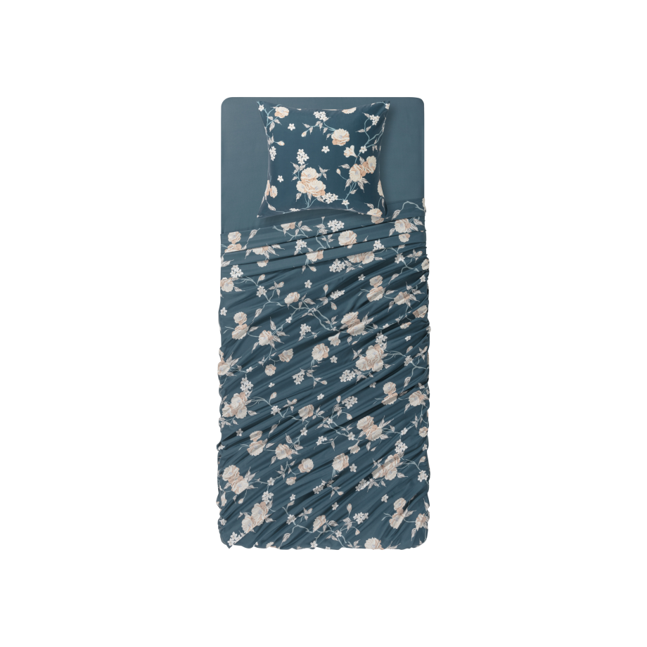 LIVARNO home Dekbedovertrekset 140 x 200 cm (Marineblauw) afbeelding 1