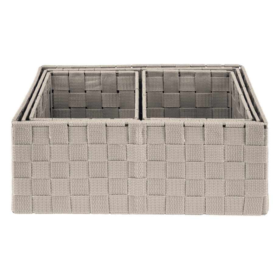 LIVARNO home Opbergmanden of organizer (Mandenset 4 stuks, Beige) LIVARNO home Opbergmanden of organizer (Mandenset 4 stuks, Beige) afbeelding 1