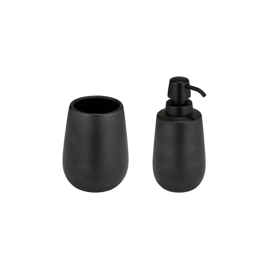 Wenko Zeepdispenser en tandenborstelhouder Nerno 2-delig Wenko Zeepdispenser en tandenborstelhouder Nerno 2-delig afbeelding 1