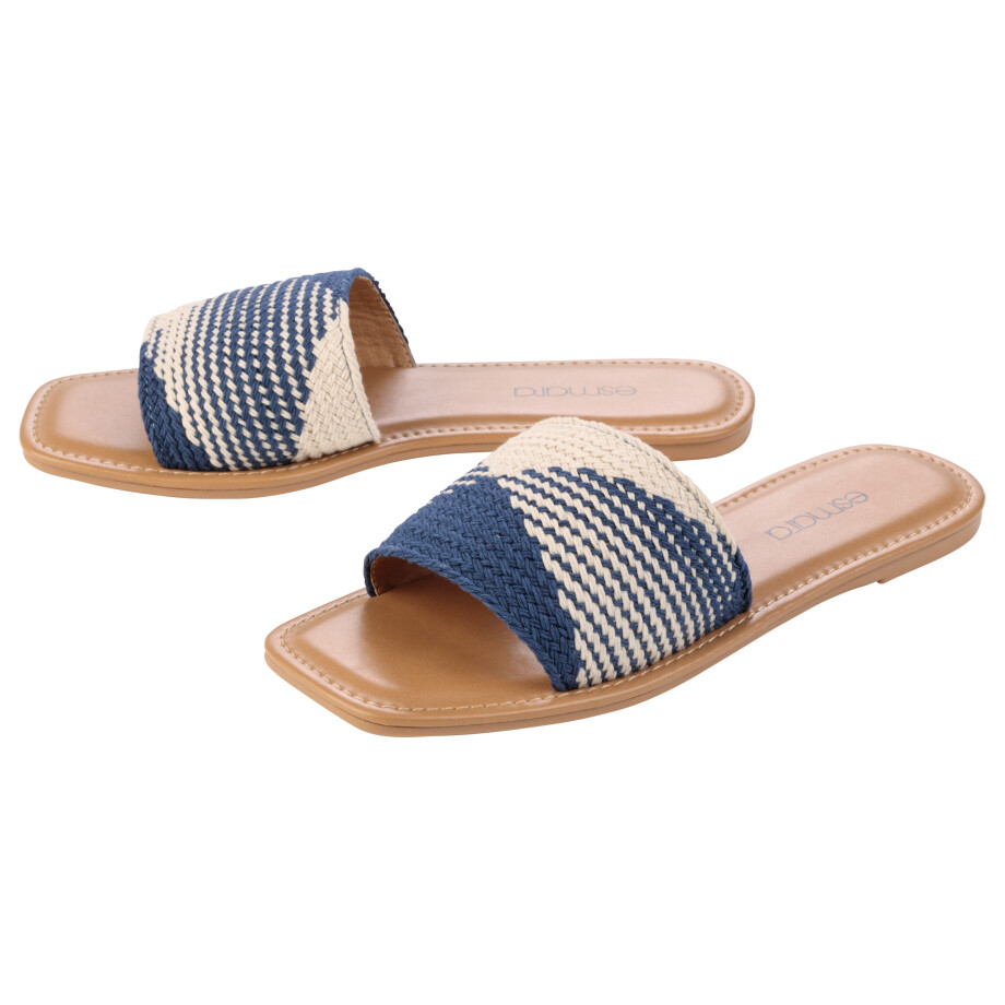 esmara Dames slippers (Blauw/beige, 39) esmara Dames slippers (Blauw/beige, 39) afbeelding 1