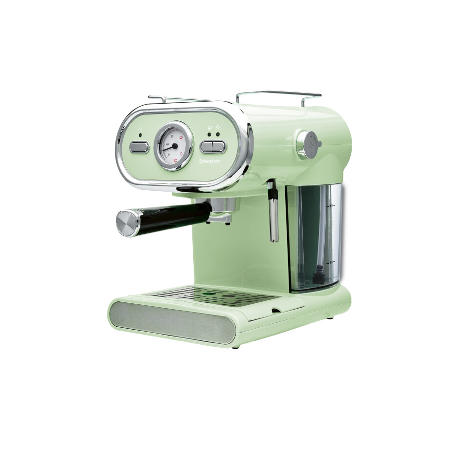 SILVERCREST Piston koffiemachine met stoompijpje, 15 bar, mint afbeelding 1