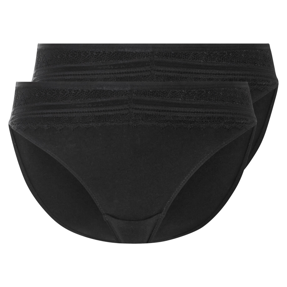 esmara 2 dames slips (Zwart, XL (48/50)) afbeelding 1