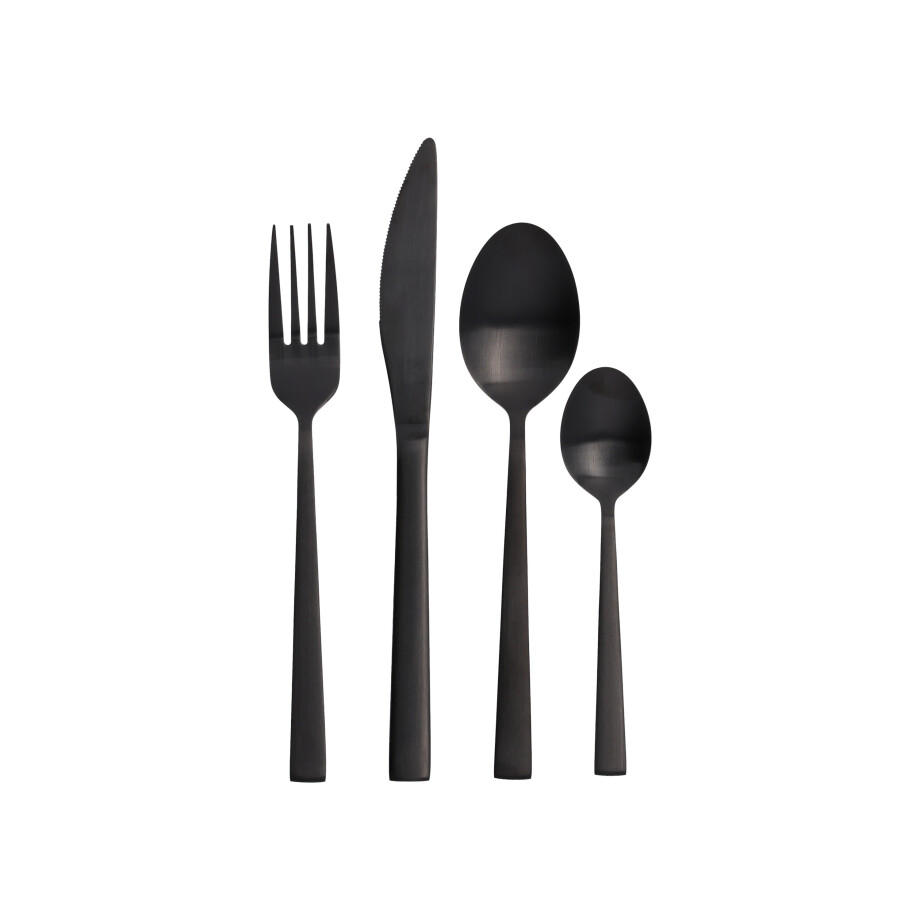 SILVERCREST RVS bestekset 16-delig (Zwart) SILVERCREST RVS bestekset 16-delig (Zwart) afbeelding 1