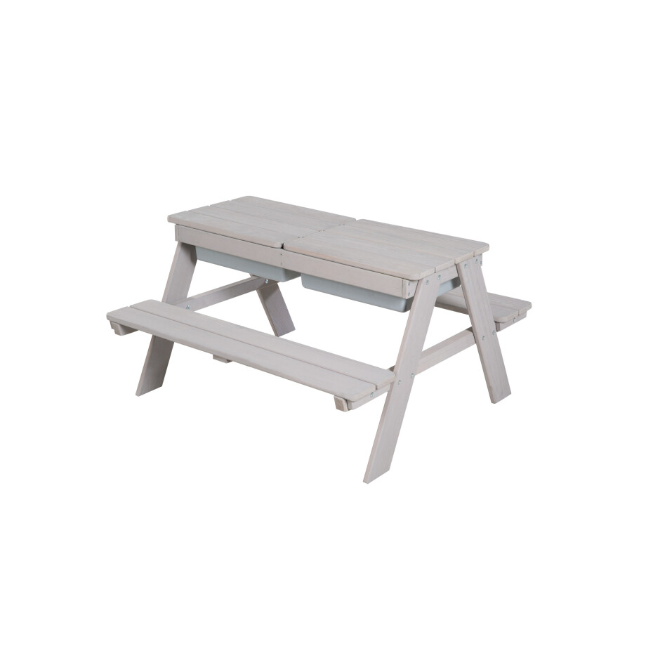 roba Kinder picknicktafel (met speelbakken, Grijs) afbeelding 1