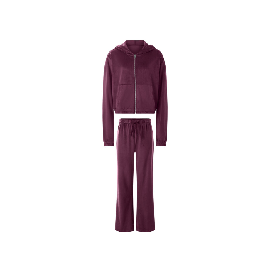ESMARA KIDS Velours pak, 2-delig (Bordeaux, 134/140) afbeelding 1