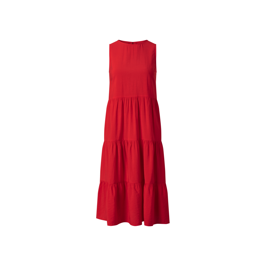 ESMARA Dames jurk, moderne midi-lengte (Rood, 36) ESMARA Dames jurk, moderne midi-lengte (Rood, 36) afbeelding 1