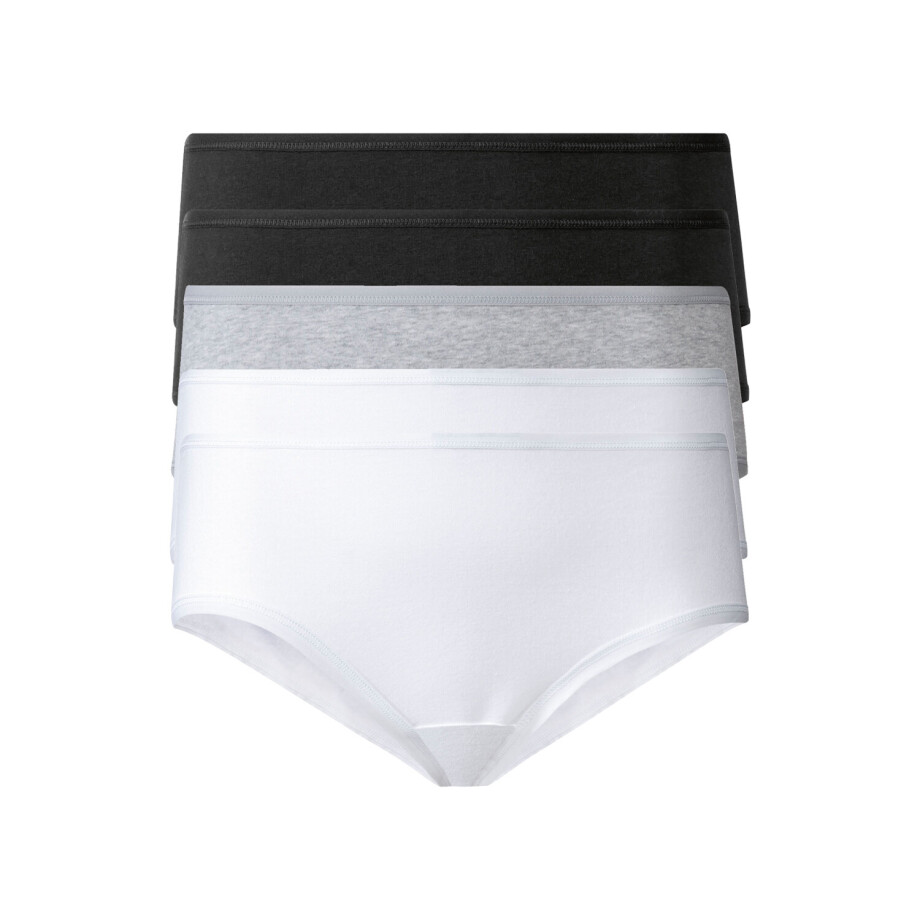 esmara 5 dames hipsters (Zwart/grijs/wit, S (36/38)) esmara 5 dames hipsters (Zwart/grijs/wit, S (36/38)) afbeelding 1