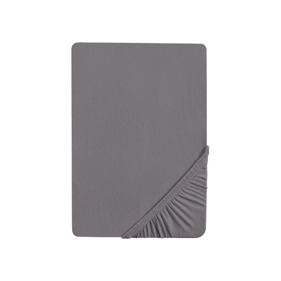 Biberna Jersey hoeslaken (Zilver/grijs, 180-200 x 200 cm) afbeelding 1
