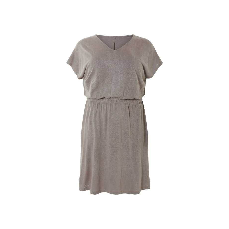 ESMARA Linnen damesjurk (Taupe, XL (48/50)) afbeelding 1