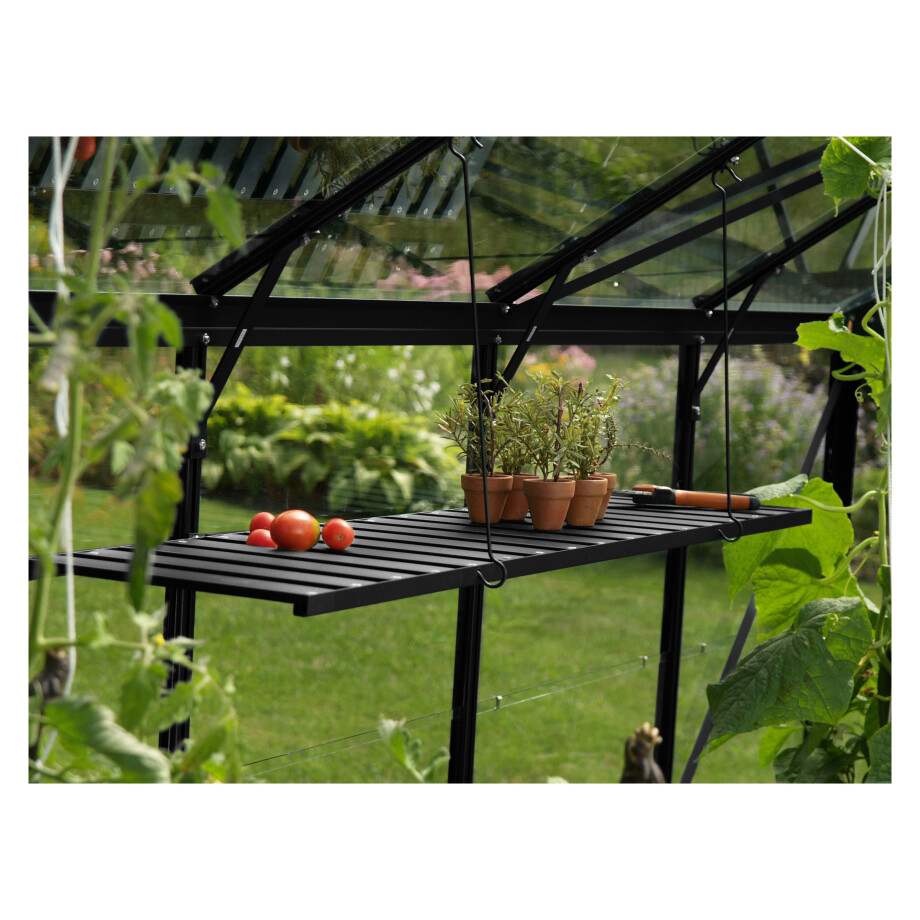 Vitavia Aluminium kasrek, 120 x 30 x 34 cm, zwart afbeelding 1