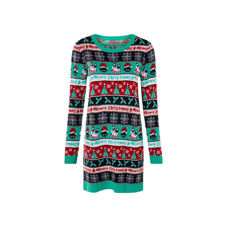 esmara Dames kerstjurk (L (44/46), Turquoise) afbeelding 1