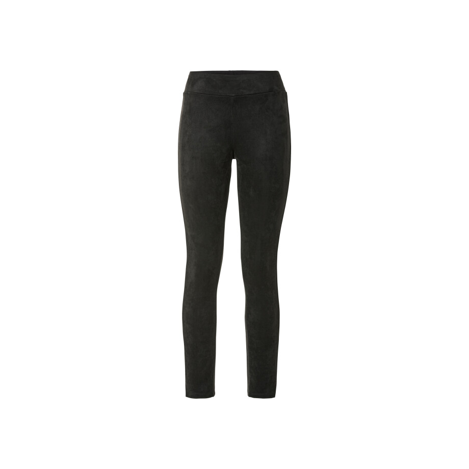 esmara Dames jegging in suèdelook (Zwart, 38) afbeelding 1