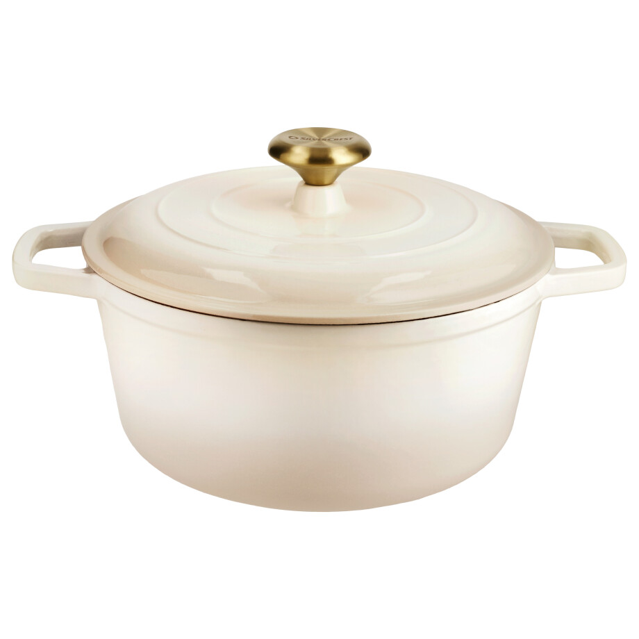 SILVERCREST Premium Gietijzeren Pan, Ø 25 cm (Crème) SILVERCREST Premium Gietijzeren Pan, Ø 25 cm (Crème) afbeelding 1