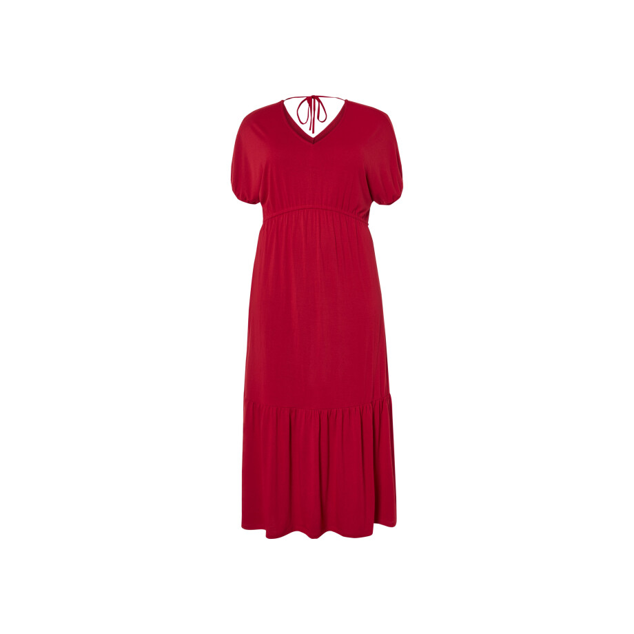 ESMARA Dames jurk - plus size (Rood, XXL (52/54)) ESMARA Dames jurk - plus size (Rood, XXL (52/54)) afbeelding 1