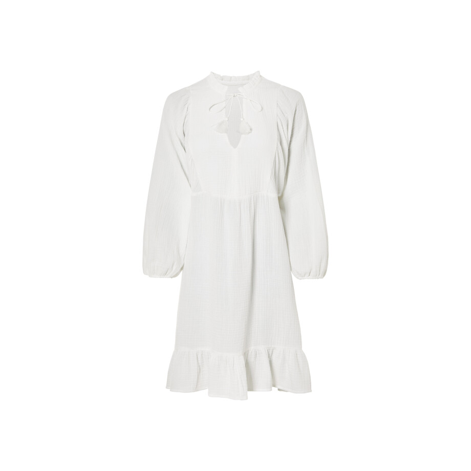 esmara Mousseline dames jurk (Wit, 46) afbeelding 1