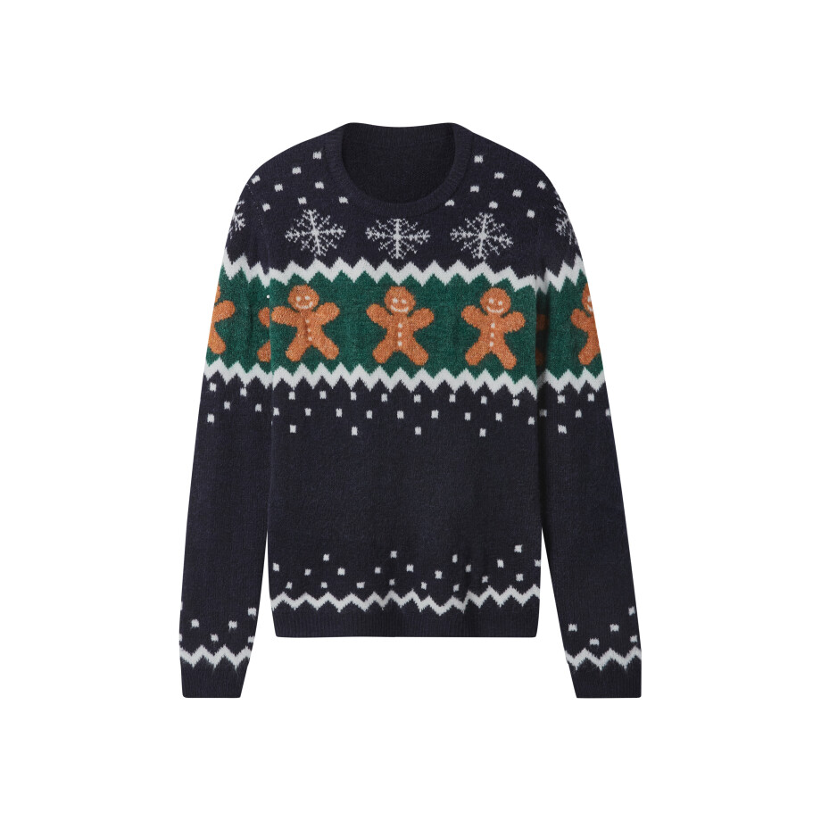 esmara Gebreide kinder kersttrui (Blauw, 134/140) afbeelding 1