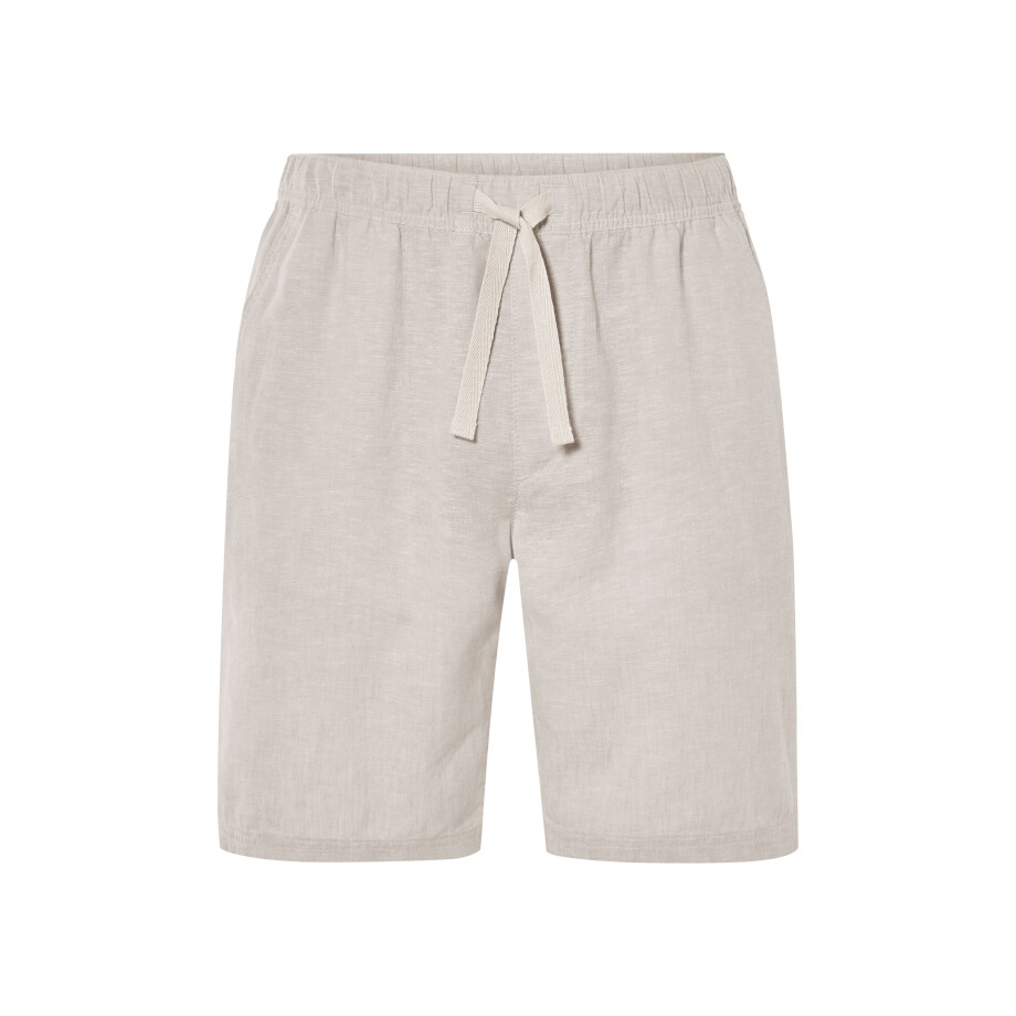 LIVERGY Korte linnen heren broek (Beige, XXL) afbeelding 1