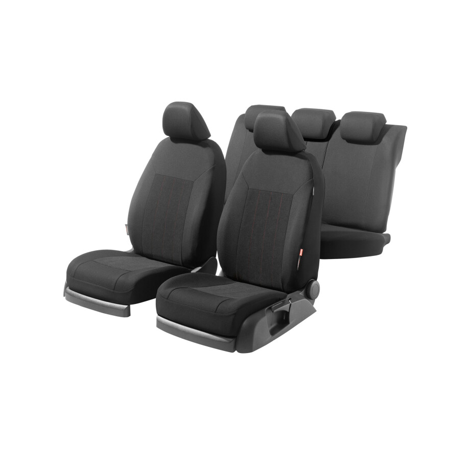 ULTIMATE SPEED Autostoelhoezen set (Zwart/rood) afbeelding 1