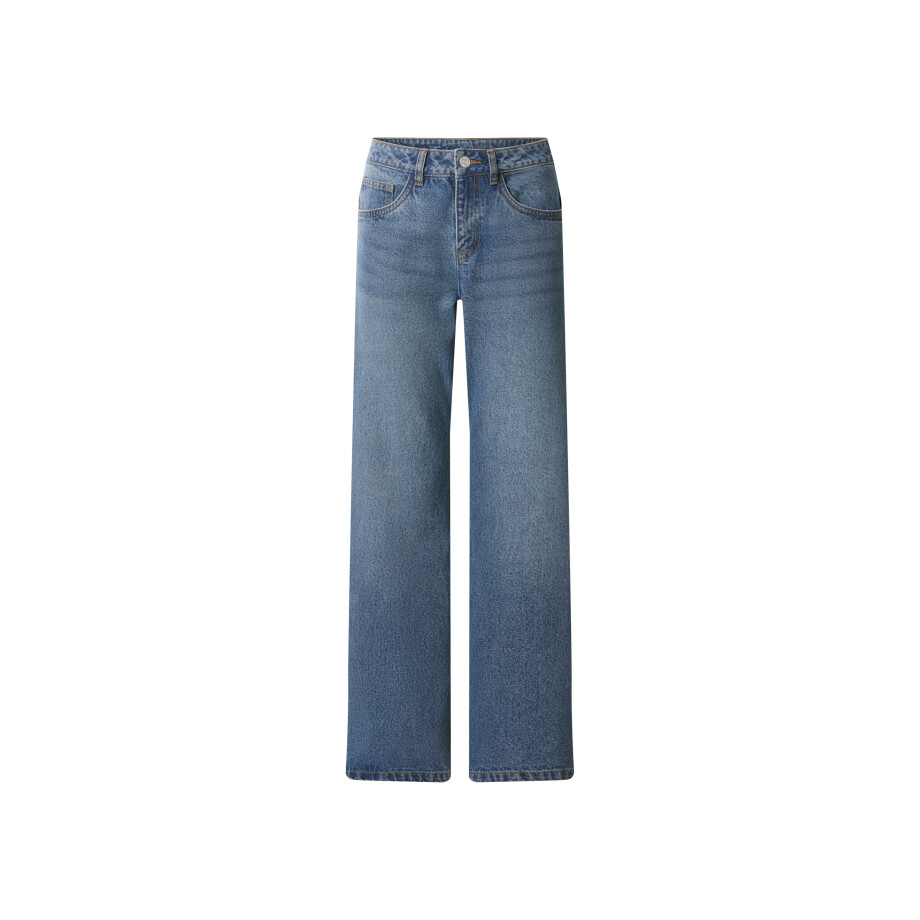 ESMARA Dames Jeans, Wide Leg, hoge taille (Blauw, 42) afbeelding 1