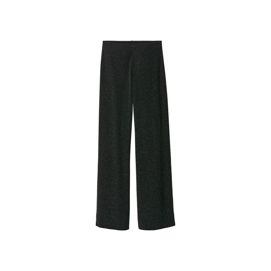 esmara Dames broek - Wide leg (Zwart glitters, L (44/46)) esmara Dames broek - Wide leg (Zwart glitters, L (44/46)) afbeelding 1
