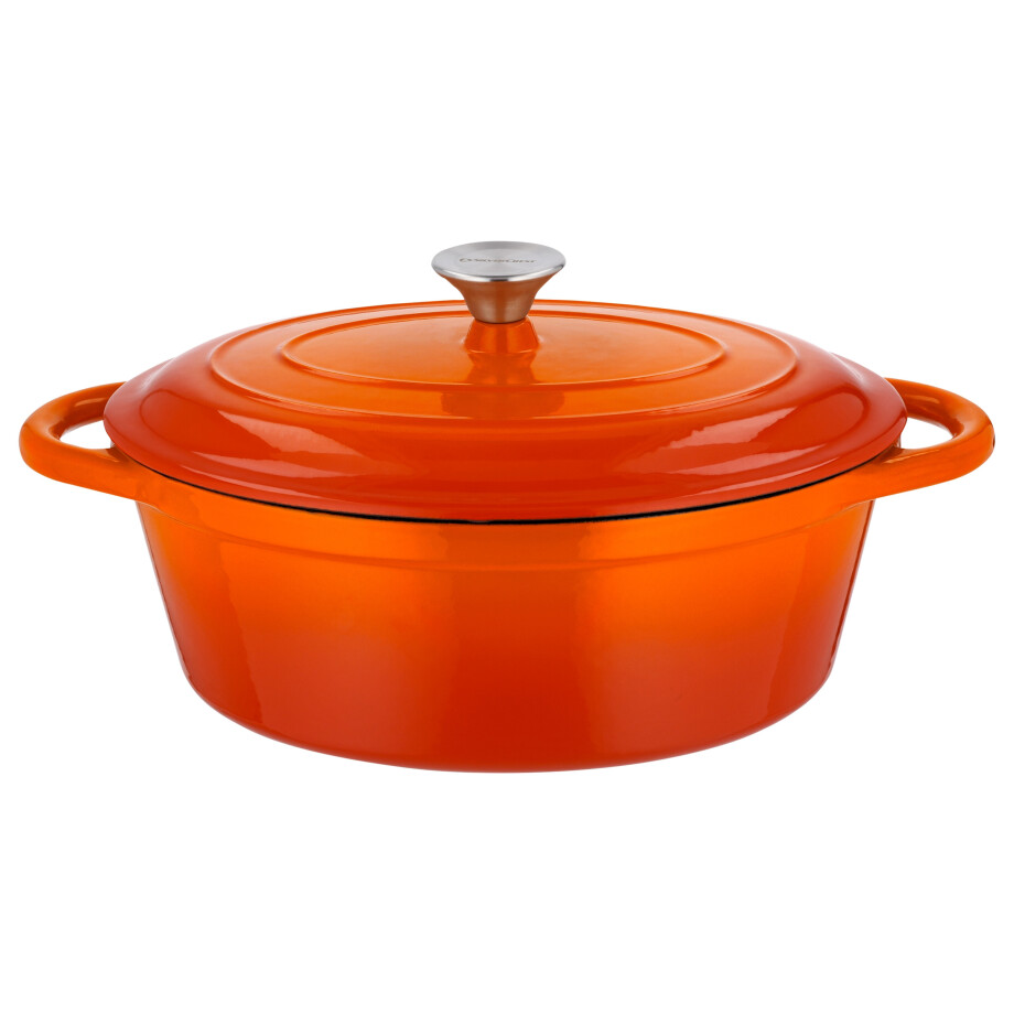 SILVERCREST Gietijzeren pan 29 cm 4,8 L (Oranje) afbeelding 1