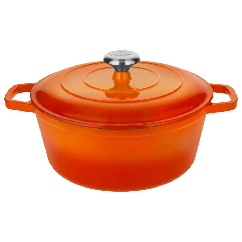 SILVERCREST Gietijzeren pan, Ø27 cm (Oranje) SILVERCREST Gietijzeren pan, Ø27 cm (Oranje) afbeelding 1
