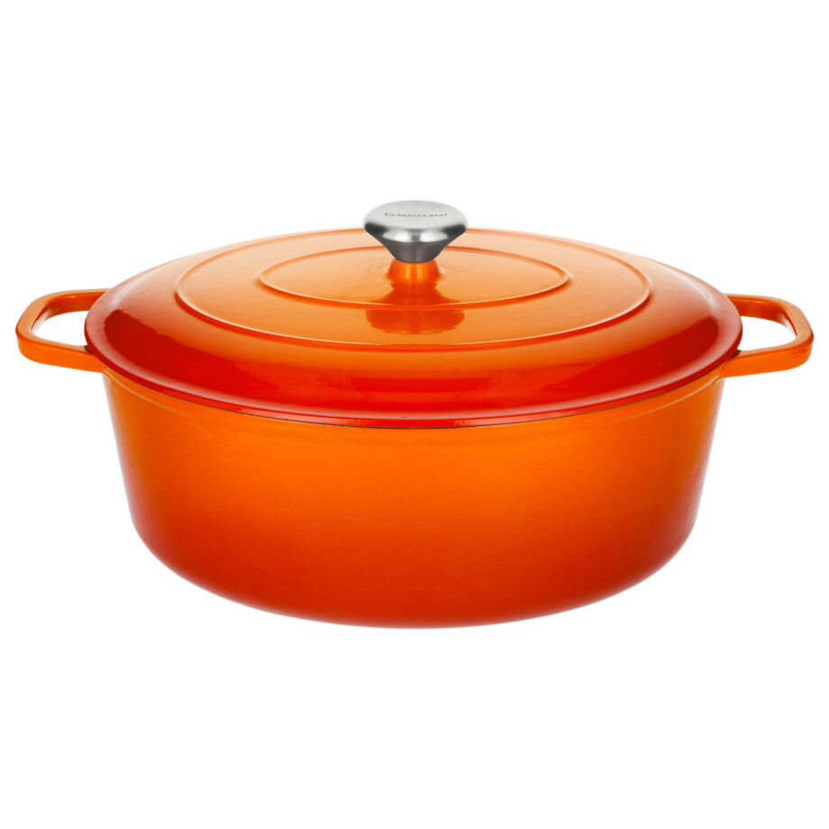 SILVERCREST Gietijzeren braadpan, Ø35 cm (Oranje) afbeelding 1