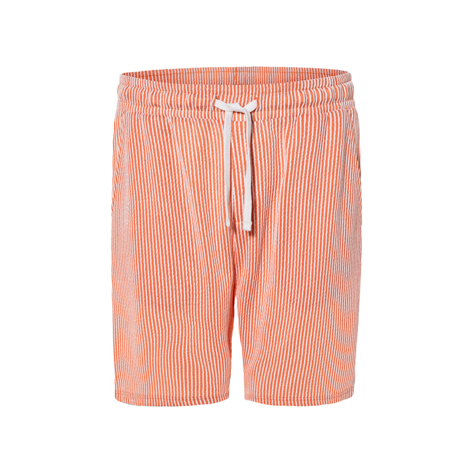 LIVERGY Korte heren broek (Oranje/wit, S) afbeelding 1