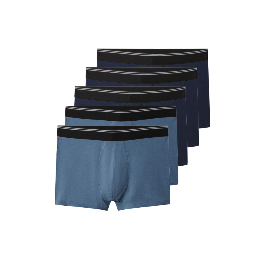 esmara Men Set van 5 heren boxers (Donkerblauw/blauw, S) esmara Men Set van 5 heren boxers (Donkerblauw/blauw, S) afbeelding 1