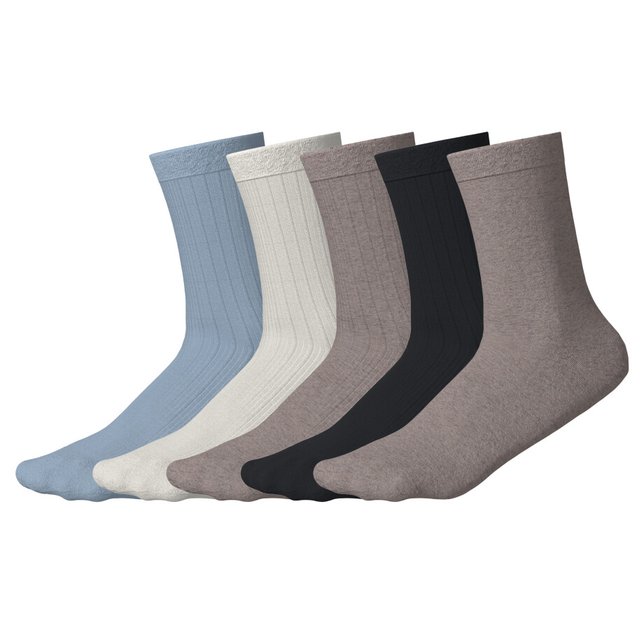 ESMARA 5 Paar dames sokken (blauw/wit/beige/zwart, 39-42) ESMARA 5 Paar dames sokken (blauw/wit/beige/zwart, 39-42) afbeelding 1