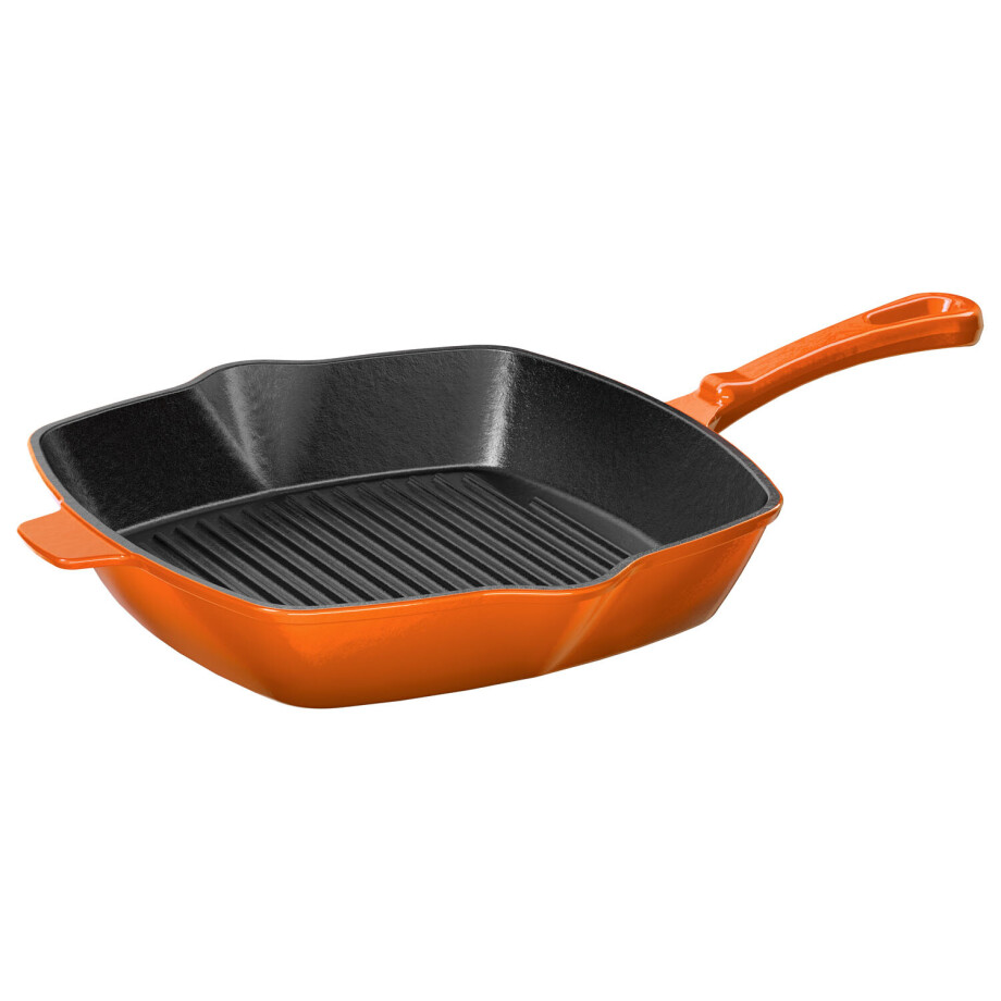 ERNESTO Gietijzeren grillpan (Oranje) afbeelding 1