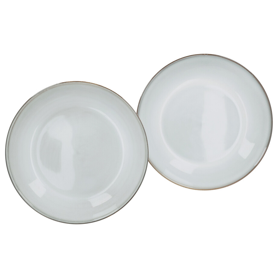 SILVERCREST Set van 2 dinerborden of soepborden (Soepbordenset, beige) afbeelding 1