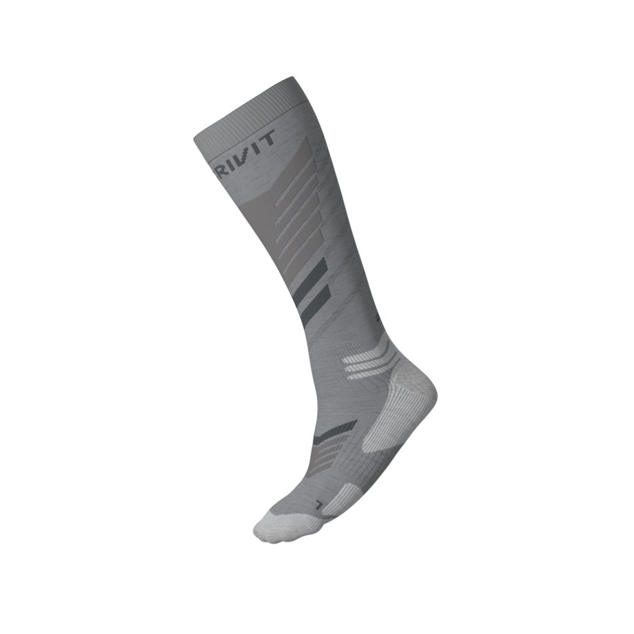 CRIVIT Unisex Premium-Ski-Funktionsokken, 1 paar (Grijs, 45/46) afbeelding 1