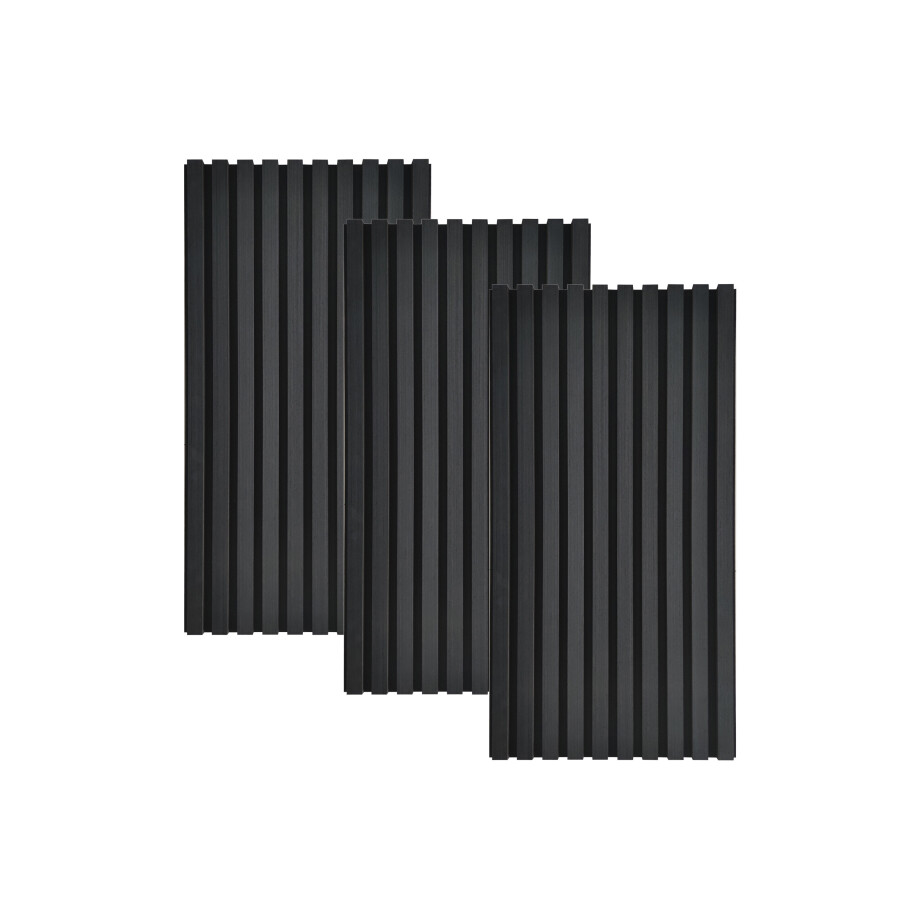 HOME DELUXE Akoestische wandpanelen Sonic (3 x 80 x 40 cm, Black Oak) afbeelding 1