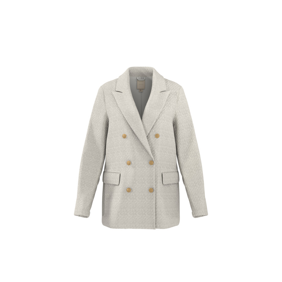 ESMARA Dames bouclé blazer (Crème, 34) ESMARA Dames bouclé blazer (Crème, 34) afbeelding 1