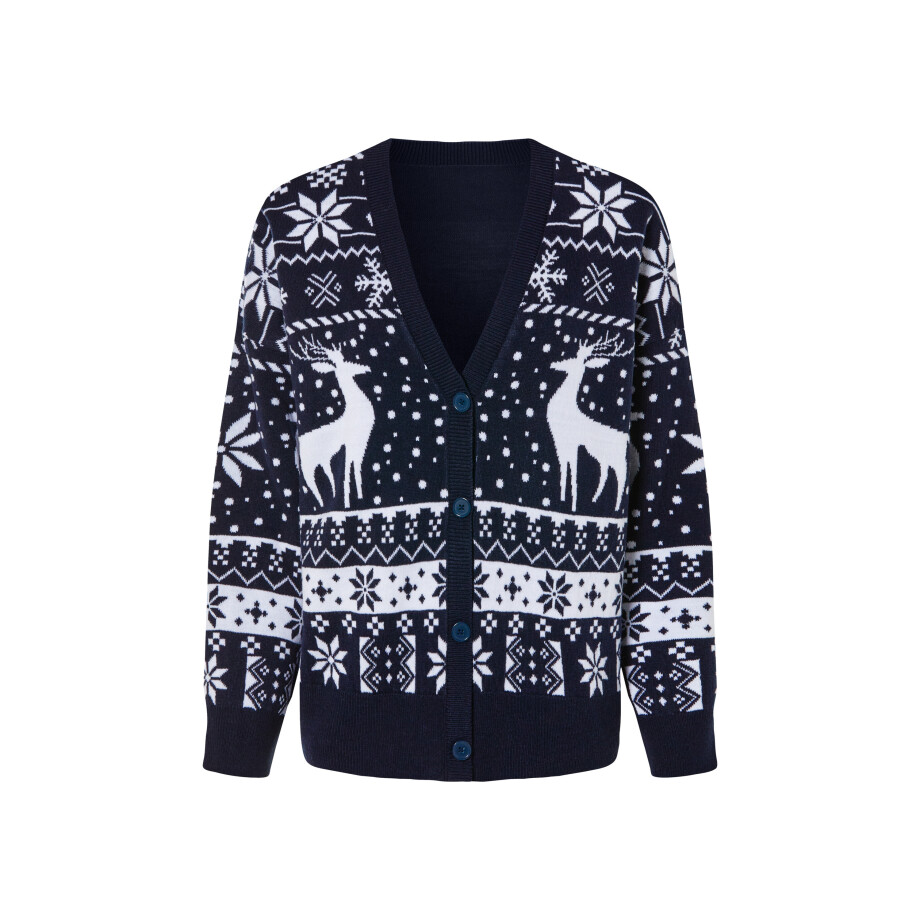 esmara Dames kerstvest (Marineblauw, XS (32/34)) afbeelding 1