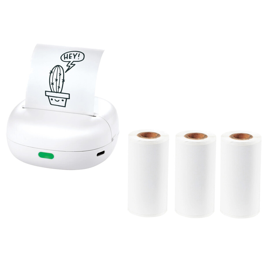 SILVERCREST Mini printer met 3 rollen printpapier afbeelding 