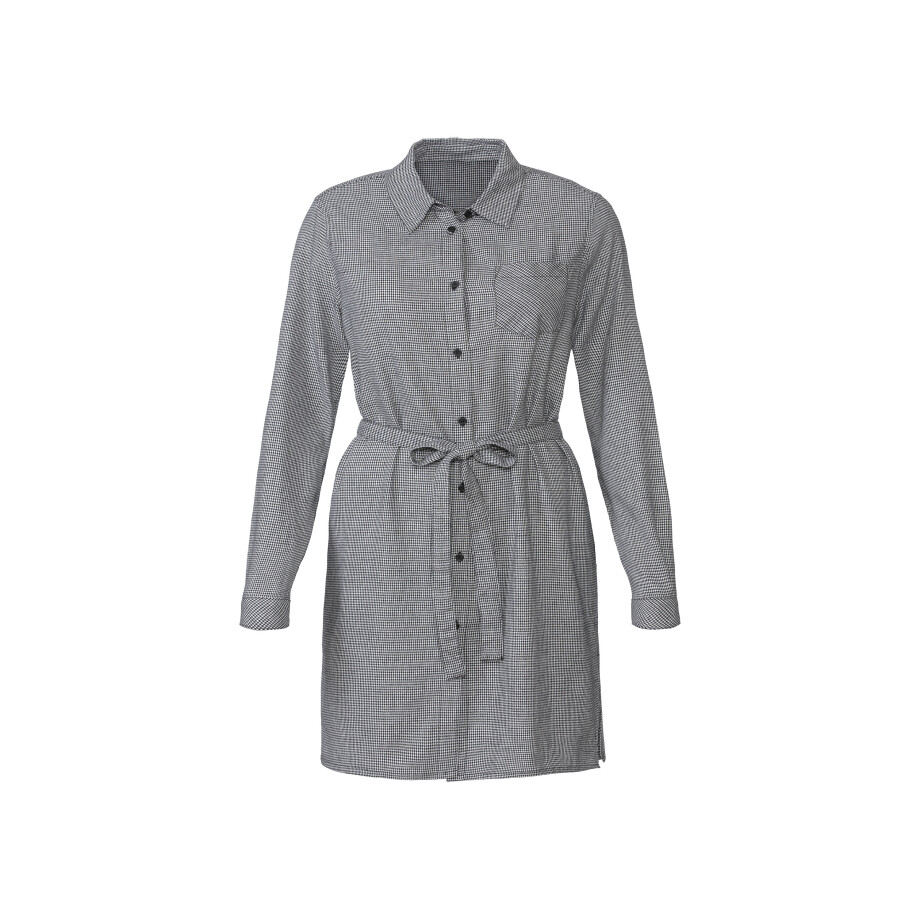 ESMARA Dames flanellen blouse (Pied-de-poule/zwart/wit, 40) afbeelding 1