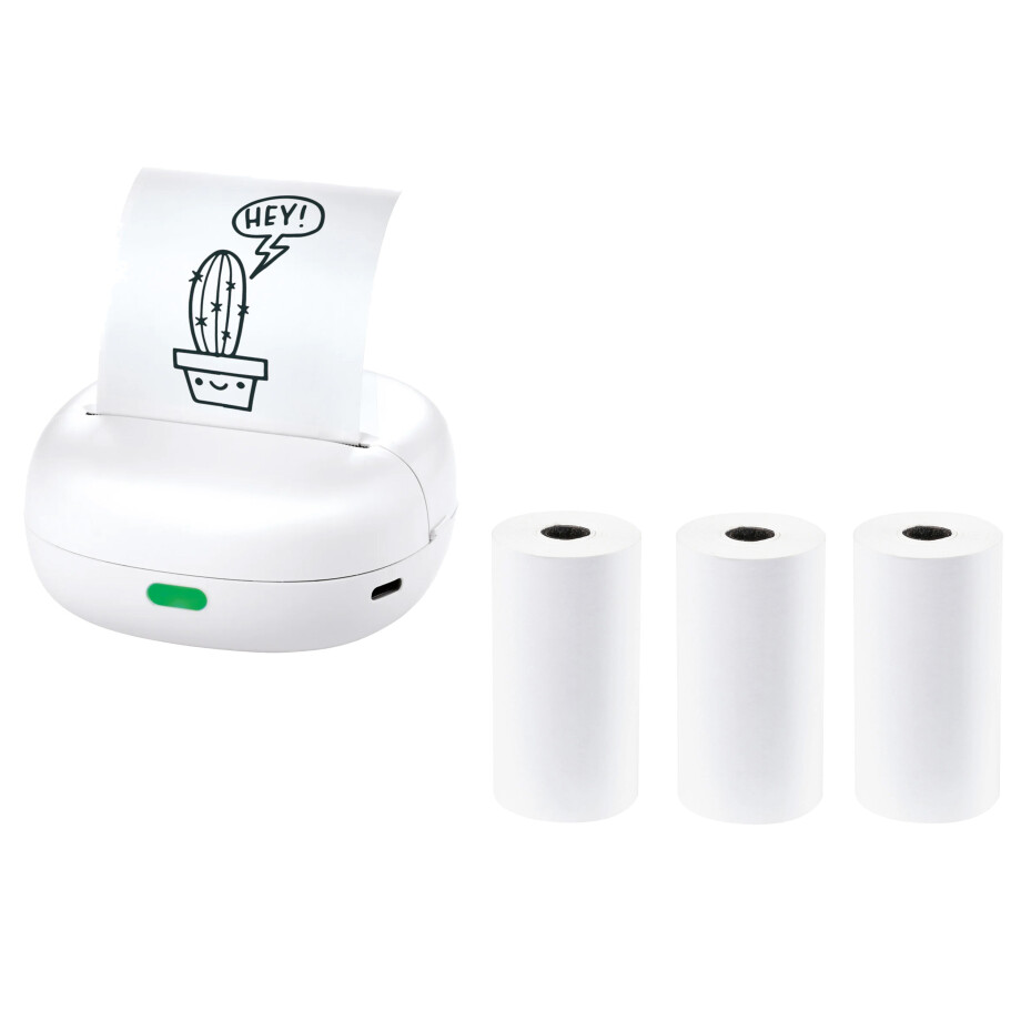 SILVERCREST Mini printer met 3 rollen printpapier afbeelding 