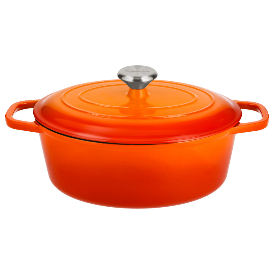 SILVERCREST Gietijzeren braadpan, Ø29 cm (Oranje) afbeelding 1