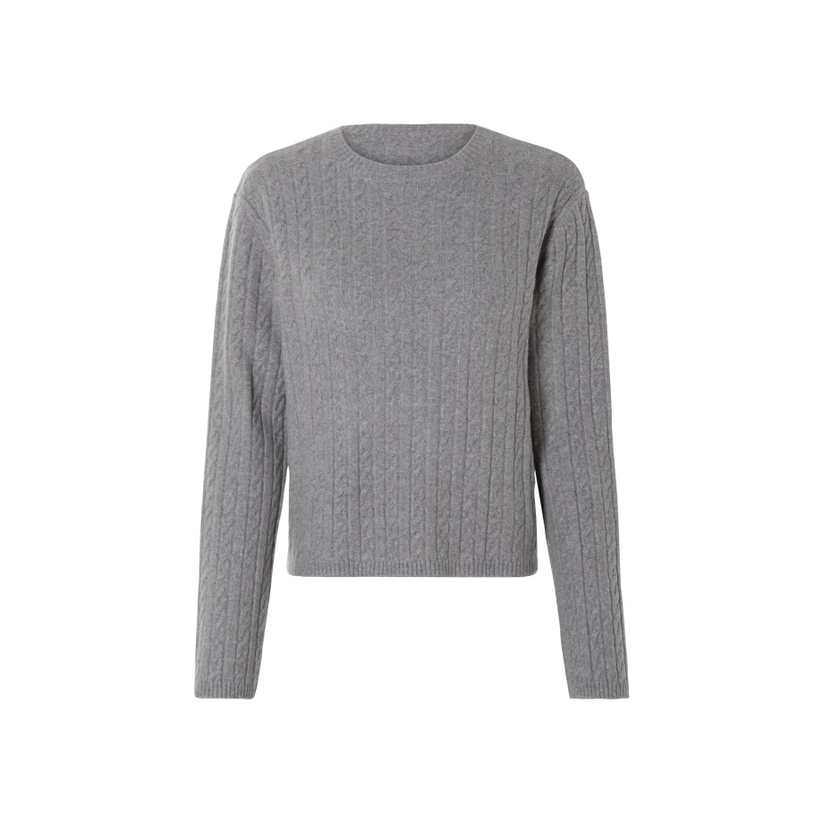 esmara Vrouwen kabeltrui (XS (32/34), Grijs) afbeelding 1