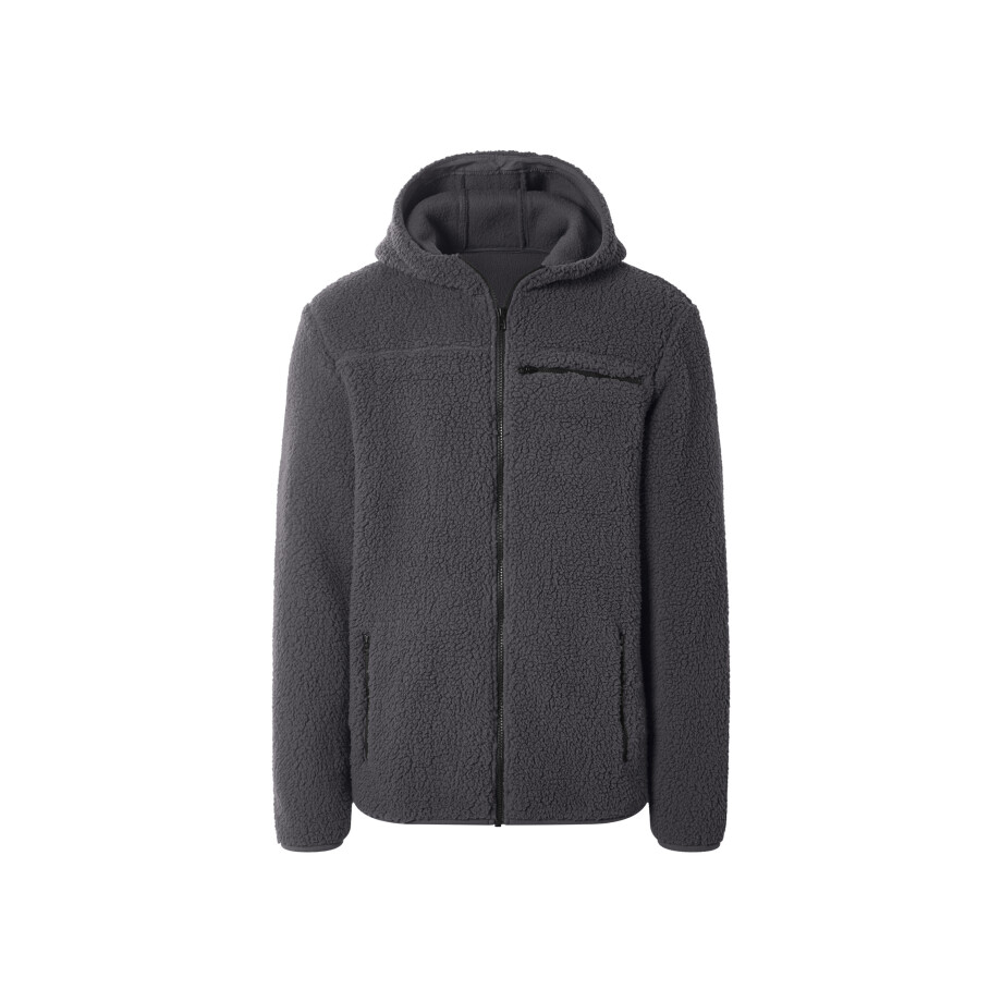 ESMARA MEN Heren teddyfleece jas (Donkergrijs, XL) afbeelding 1