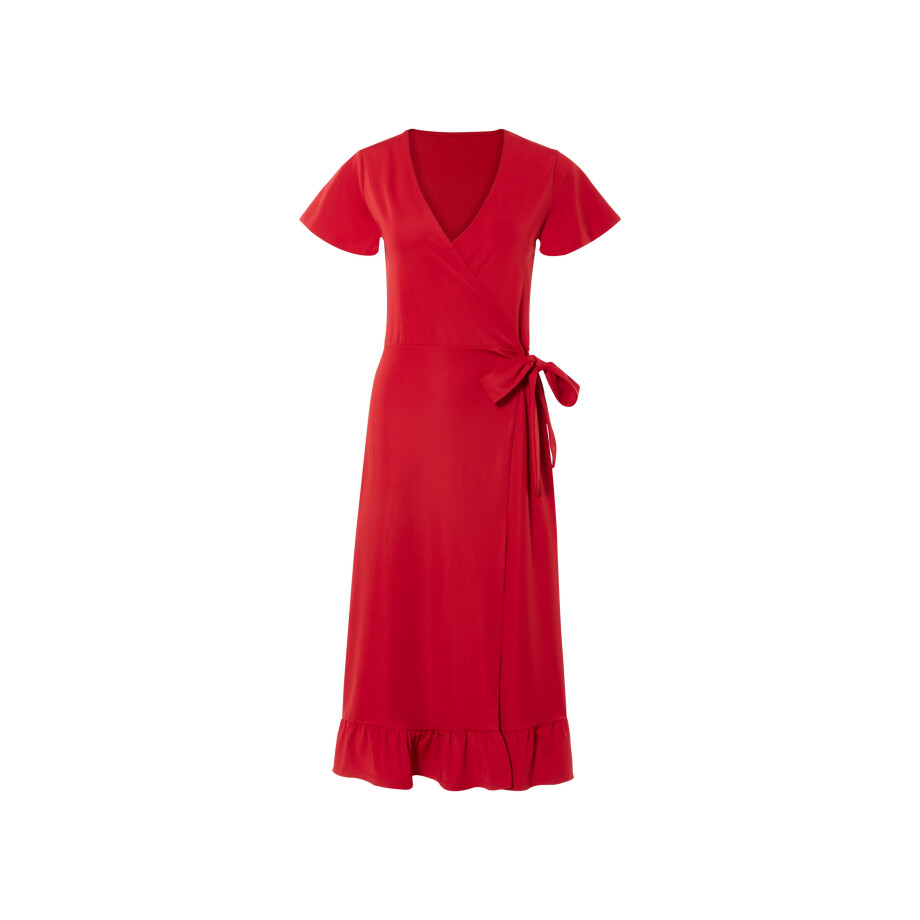 esmara Dames wikkeljurk (M, Rood) afbeelding 1