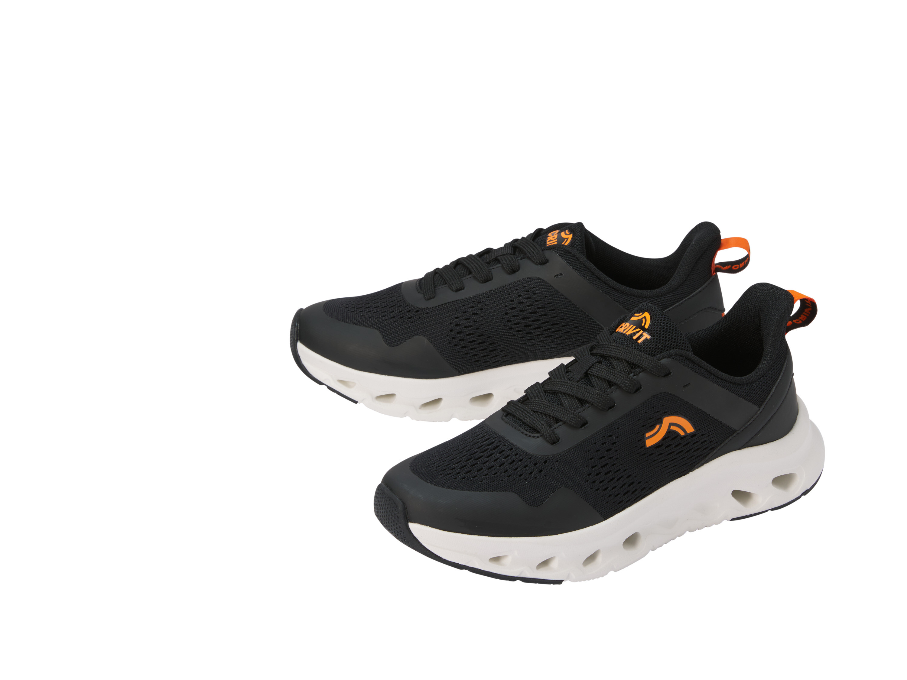 CRIVIT Dames sportschoenen (Zwart/oranje, 38) afbeelding 1