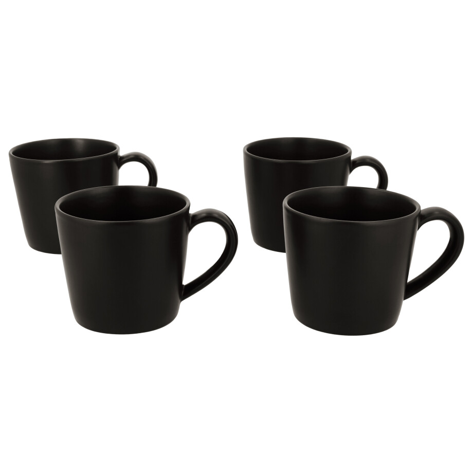 SILVERCREST Mokken, 4 stuks, 370 ml (Zwart) SILVERCREST Mokken, 4 stuks, 370 ml (Zwart) afbeelding 1