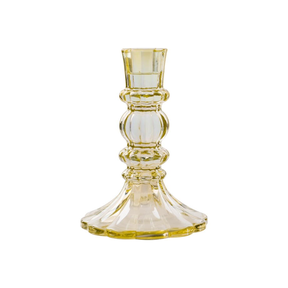 LIVARNO home Glazen kandelaar (Geel) LIVARNO home Glazen kandelaar (Geel) afbeelding 1