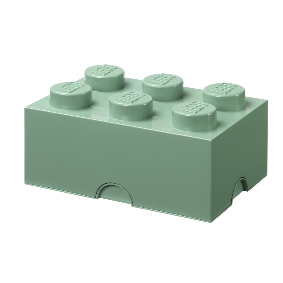 LEGO Opbergdoos met 6 noppen, stapelbaar. (Groen) afbeelding 1