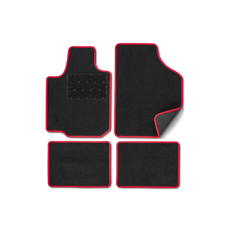 ULTIMATE SPEED Universele automattenset (Zwart/rood) afbeelding 1